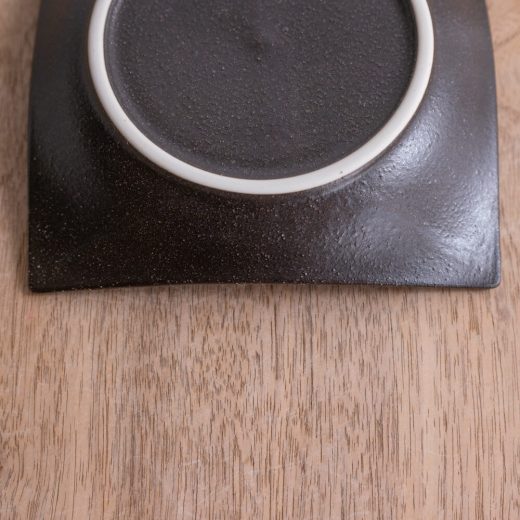 【WEB限定】深山雪 手引き正角4.5皿 -器市-