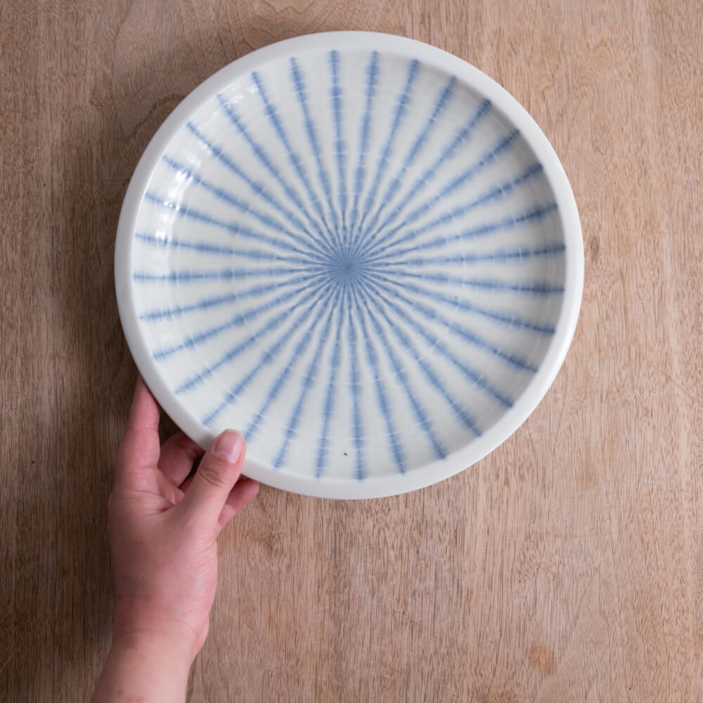 【WEB限定】Focus 白 括り手8寸皿 -器市-