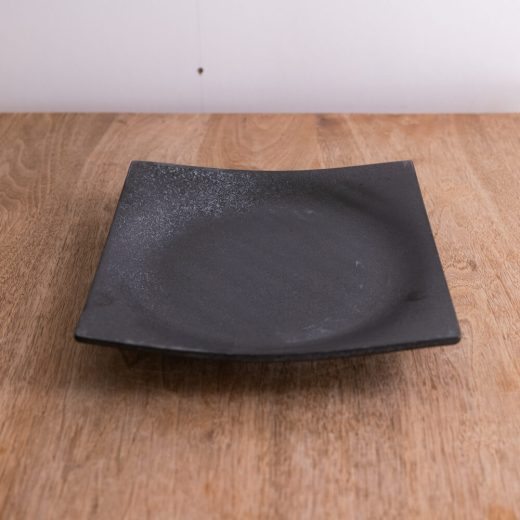 【WEB限定】炭曜変 手引き正角7.5皿 -器市-