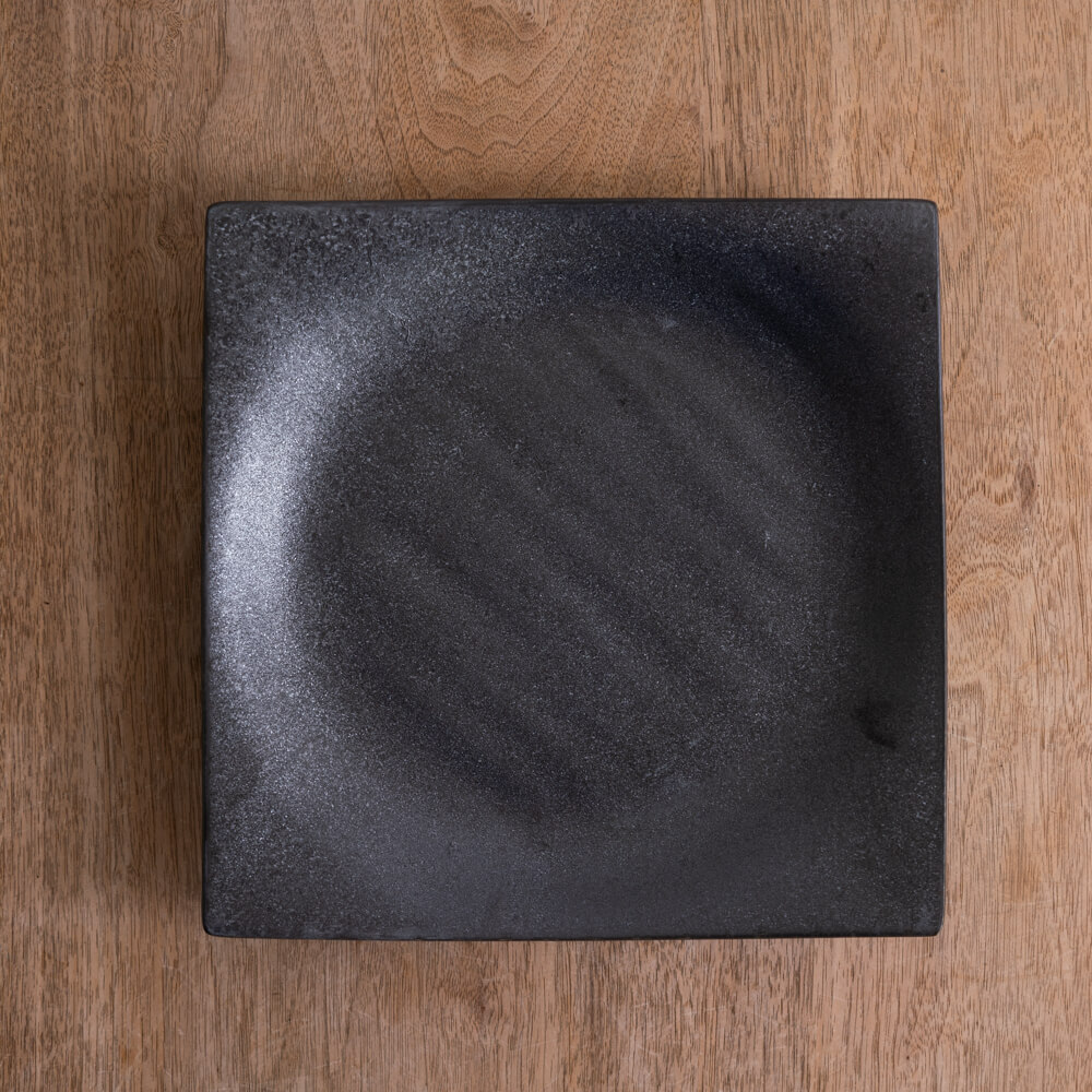 【WEB限定】炭曜変 手引き正角7.5皿 -器市-