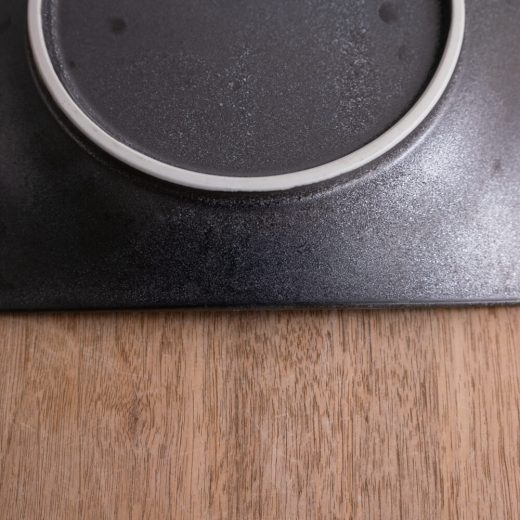 【WEB限定】炭曜変 手引き正角7.5皿 -器市-