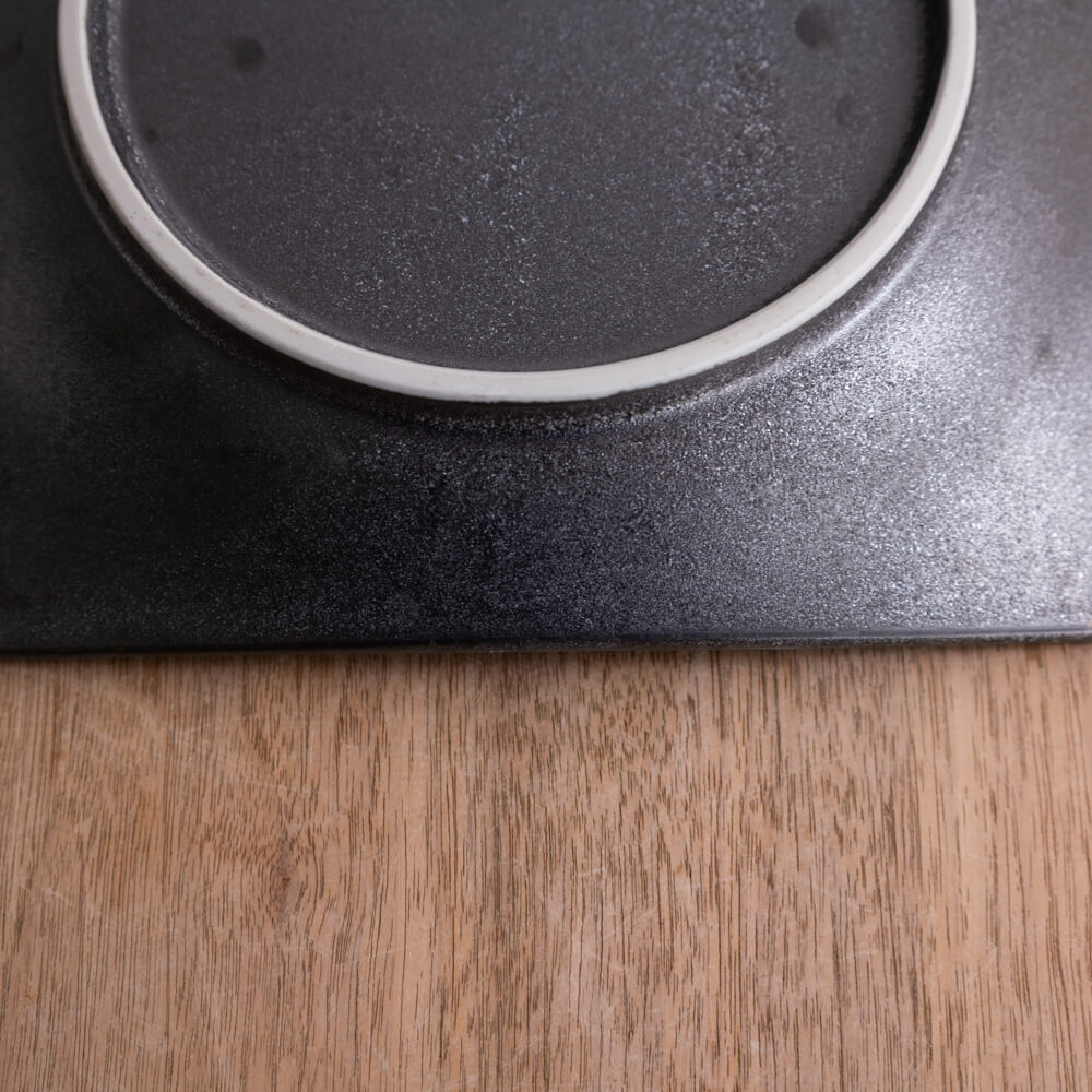 【WEB限定】炭曜変 手引き正角7.5皿 -器市-