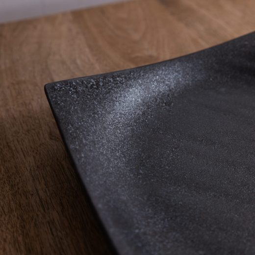 【WEB限定】炭曜変 手引き正角7.5皿 -器市-