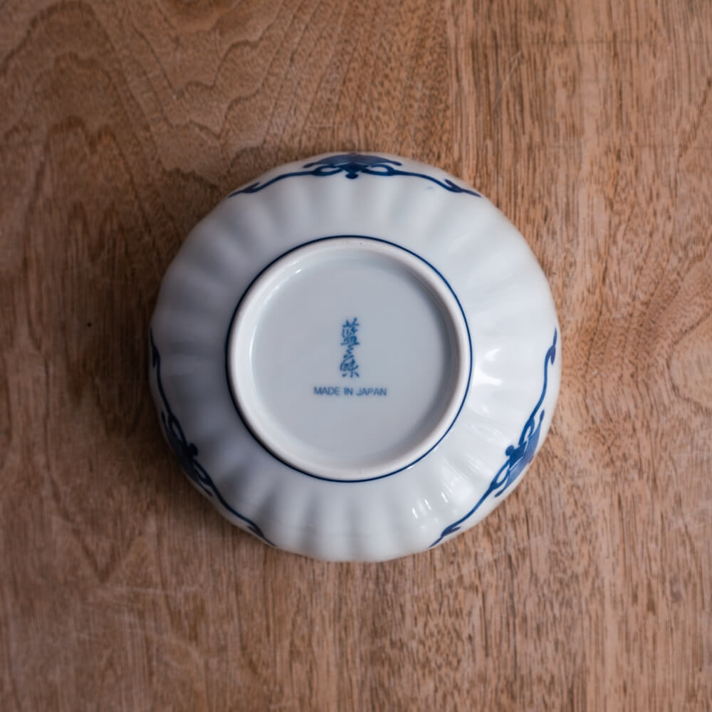 【WEB限定】吉祥小紋 麻の葉 菊割4.5鉢 -器市-