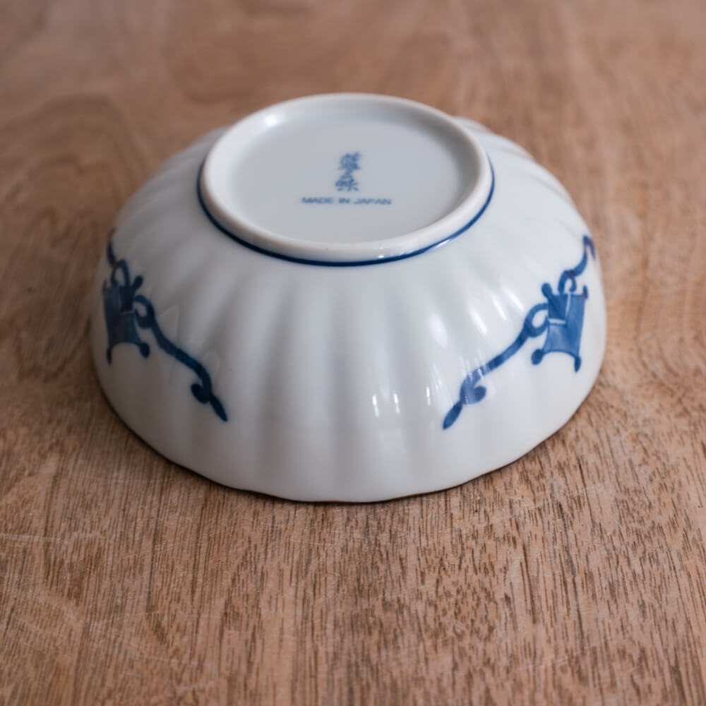 【WEB限定】吉祥小紋 麻の葉 菊割4.5鉢 -器市-