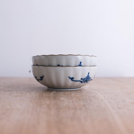 【WEB限定】吉祥小紋 麻の葉 菊割4.5鉢 -器市-