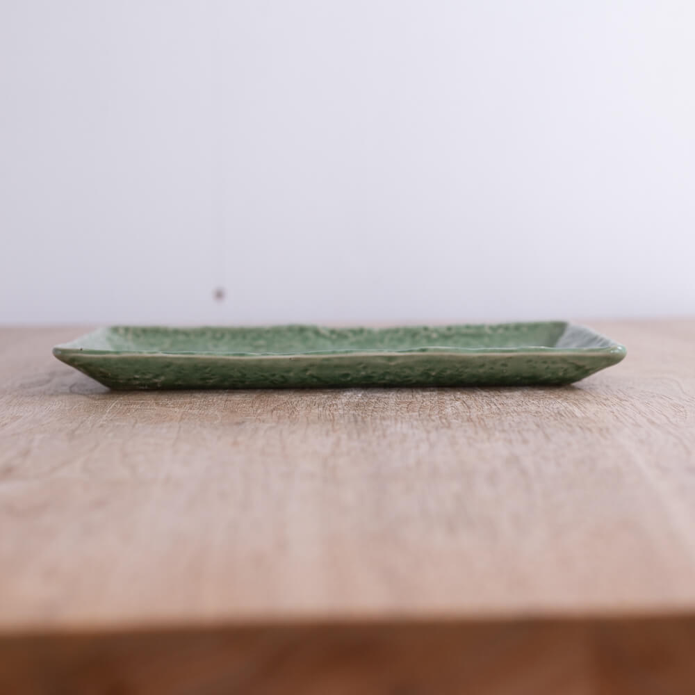 【WEB限定】緑釉ベタハマ焼物皿 -器市-