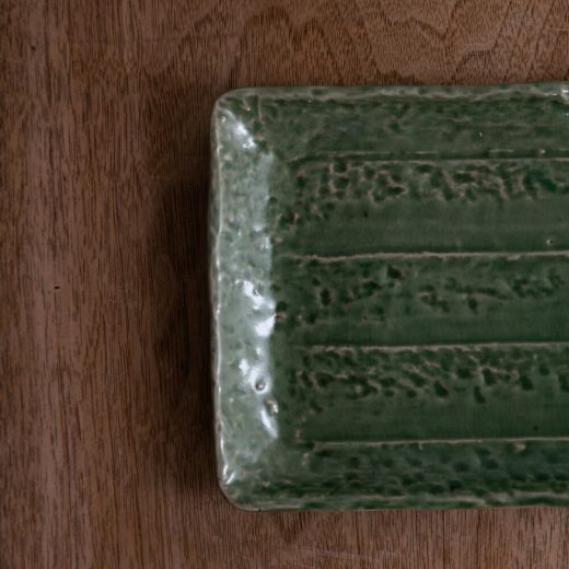 【WEB限定】緑釉ベタハマ焼物皿 -器市-