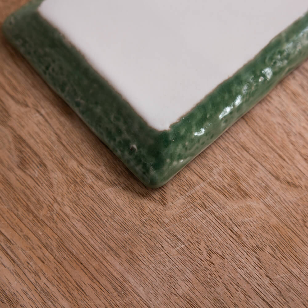 【WEB限定】緑釉ベタハマ焼物皿 -器市-