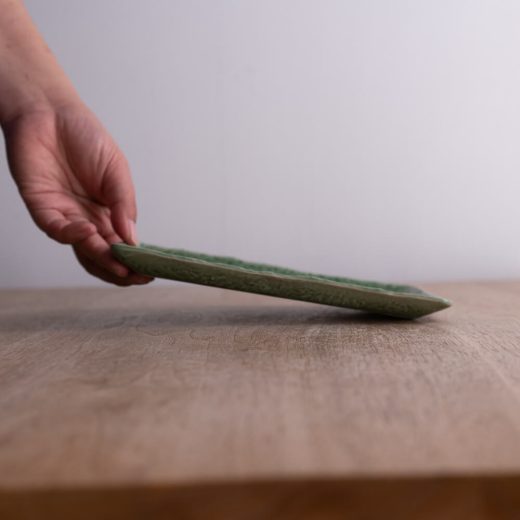 【WEB限定】緑釉ベタハマ焼物皿 -器市-