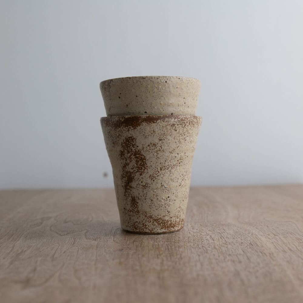 【WEB限定】サビ織部 焼酎カップ -器市-