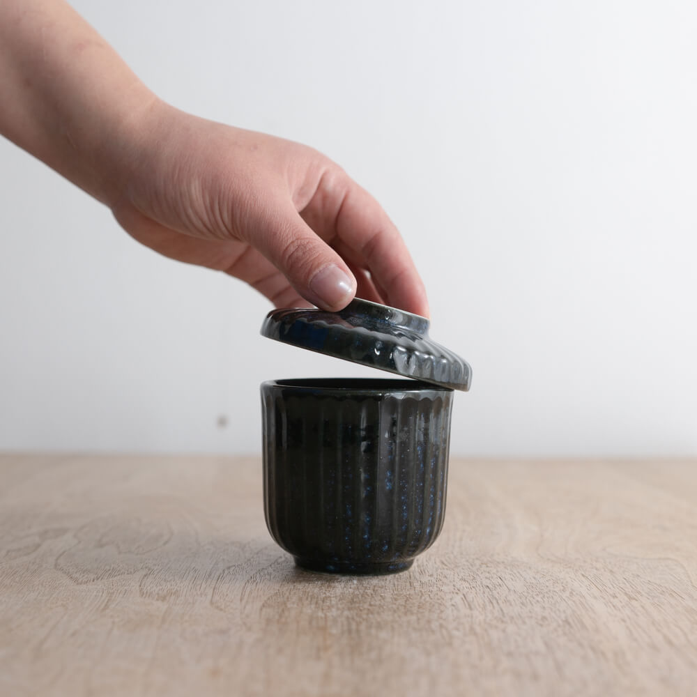 窯変紺むし碗 -器市-