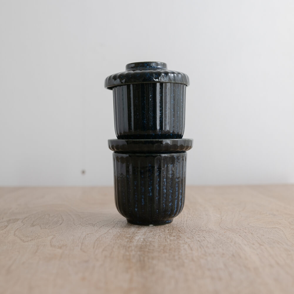 窯変紺むし碗 -器市-