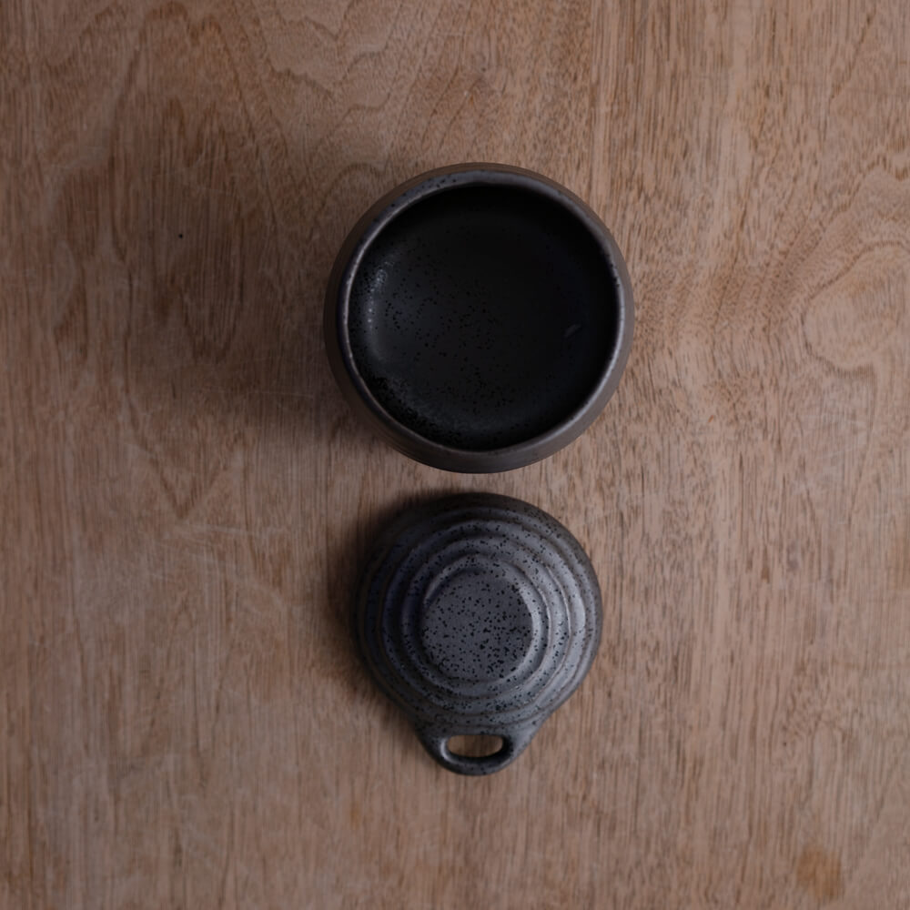 南蛮 黒 結晶むし碗 -器市-