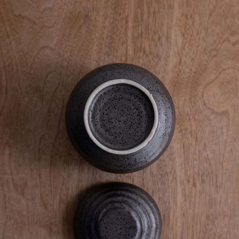 南蛮 黒 結晶むし碗 -器市-