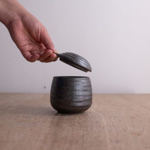 南蛮 黒 結晶むし碗 -器市-