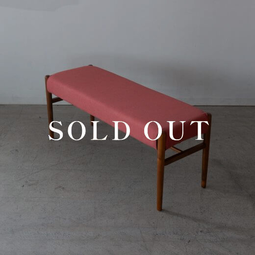 アウトレット家具の［現品SALE］EDDAダイニングベンチ レッド DC33002S-EL0E3売り切れ