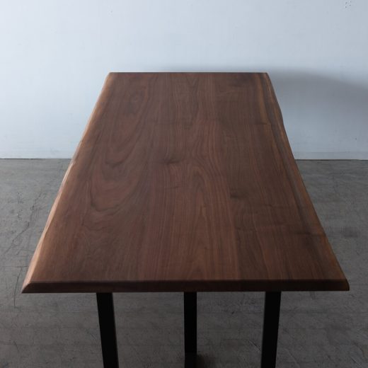 ［現品SLAE］耳付きテーブル プレミアム 3枚剥 2000 ブラックウォールナット 天板42mm ウレタン仕上げ