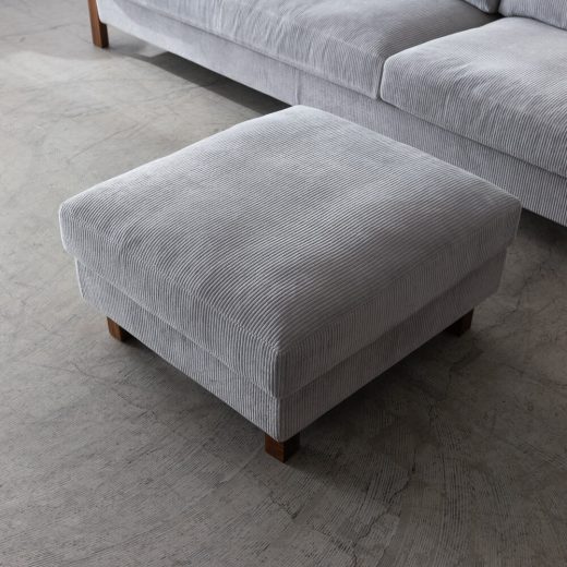 ［現品SALE］3Pカウチソファ ローゼ  210BBB ウォールナット/オイル 張地ウネ グレー