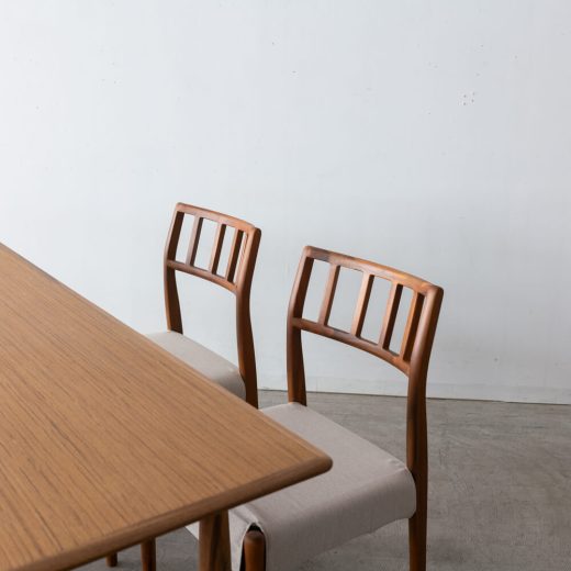 ［数量限定SALE］新品 EDDAダイニング5点セット DT33105Q + チェア 201（チーク・アカシア / オイル）