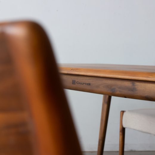 ［数量限定SALE］新品 EDDA × chapter ダイニング5点セット DT31005Q-NM200 + チェア DC30101S-EL0E2（チーク・アカシア / オイル）