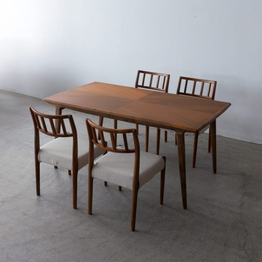 ［数量限定SALE］新品 EDDA × chapter ダイニング5点セット DT31005Q-NM200 + チェア 201（チーク・アカシア / オイル）