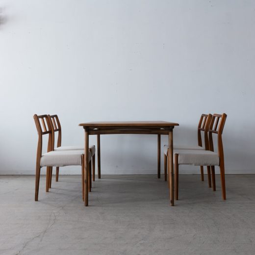 ［数量限定SALE］新品 EDDA × chapter ダイニング5点セット DT31005Q-NM200 + チェア 201（チーク・アカシア / オイル）