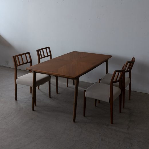 ［数量限定SALE］新品 EDDA × chapter ダイニング5点セット DT31005Q-NM200 + チェア 201（チーク・アカシア / オイル）