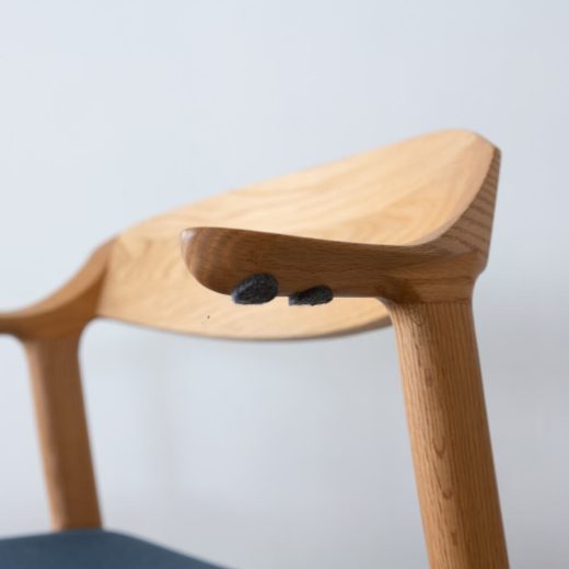 ［数量限定］アームチェア レッドオーク材 オイル仕上げ DC354-1W42(RO-ON-AF925) Aランク［ナガノインテリア］