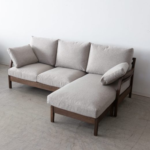 ［数量限定］カウチソファ ソネット オーク材 / オイルBR ベイツ5（BE）