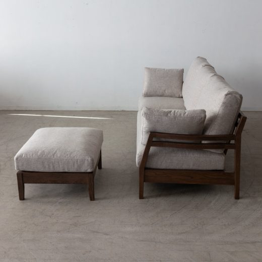 ［数量限定］カウチソファ ソネット オーク材 / オイルBR ベイツ5（BE）