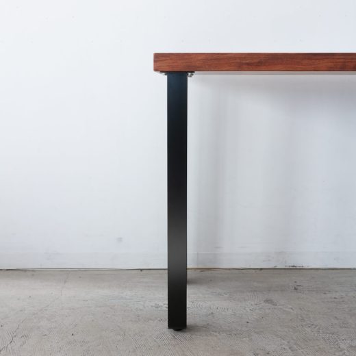 ［現品SALE］ブビンガ一枚板デスク アイアンテーブル角脚 HDT-4S-I-BK