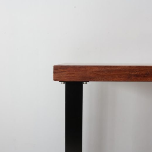 ［現品SALE］ブビンガ一枚板デスク アイアンテーブル角脚 HDT-4S-I-BK