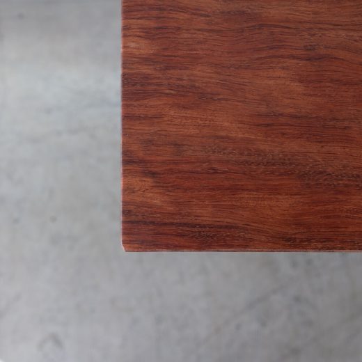 ［現品SALE］ブビンガ一枚板デスク アイアンテーブル角脚 HDT-4S-I-BK