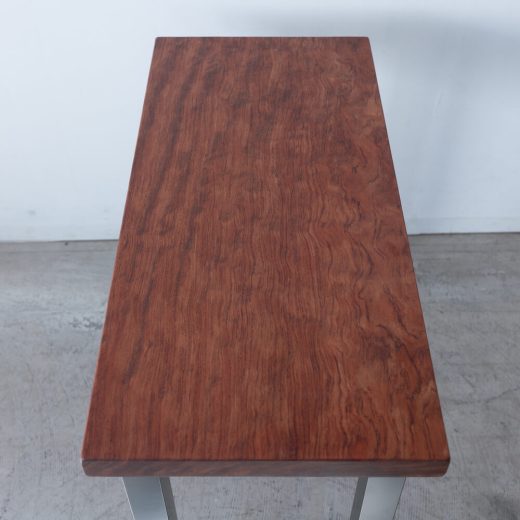 ［現品SALE］ブビンガ一枚板デスク アイアンテーブル角脚 HDT-4S-I-BK