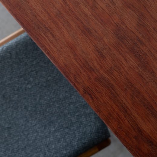 ［現品SALE］ブビンガ一枚板デスク アイアンテーブル角脚 HDT-4S-I-BK