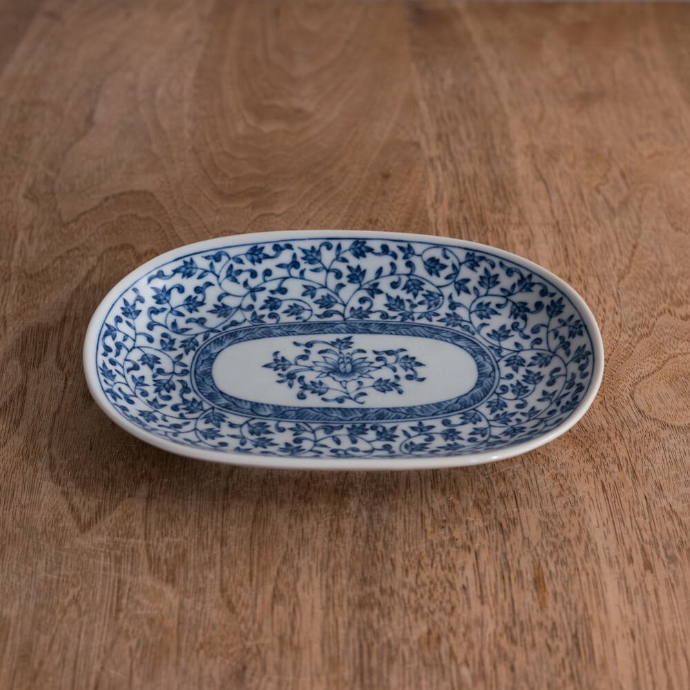 【WEB限定】華唐草 小判皿 -器市-