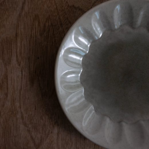 【WEB限定】しのぎ型45皿 薄緑釉 -器市-