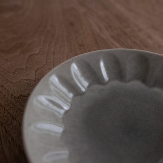 【WEB限定】しのぎ型45皿 薄緑釉 -器市-