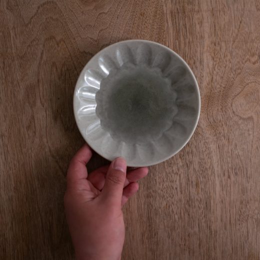 【WEB限定】しのぎ型45皿 薄緑釉 -器市-