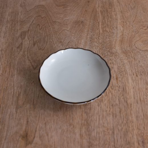 【WEB限定】渕錆 菊型35皿 白 -器市-