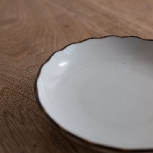 【WEB限定】渕錆 菊型35皿 白 -器市-