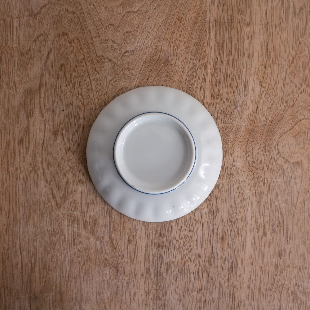 【WEB限定】渕錆 菊型35皿 白 -器市-