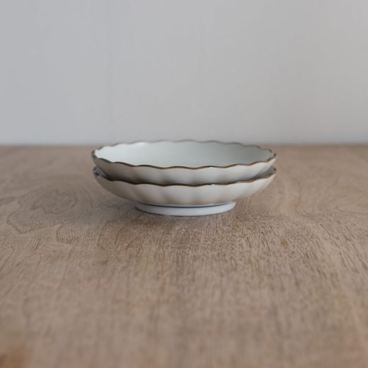 【WEB限定】渕錆 菊型35皿 白 -器市-