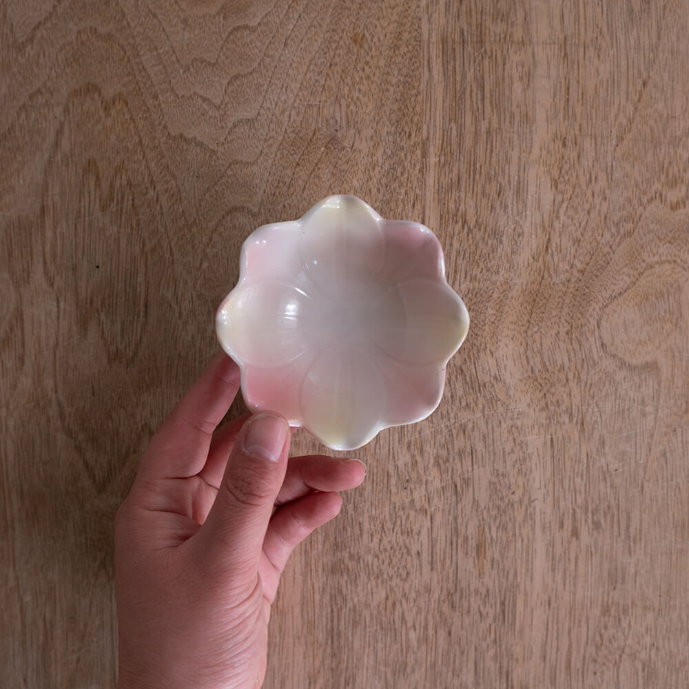 【WEB限定】パステル8.5cm花型高台珍味 -器市-