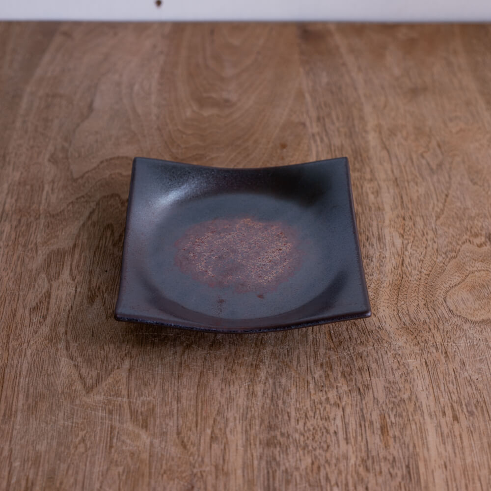 【WEB限定】 AYA銀彩 手引き正角4.5皿 -器市-