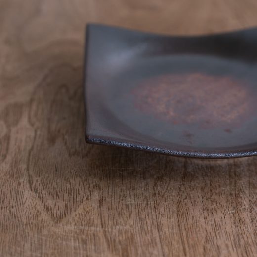 【WEB限定】 AYA銀彩 手引き正角4.5皿 -器市-