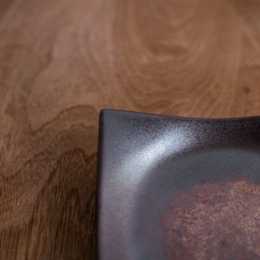 【WEB限定】 AYA銀彩 手引き正角4.5皿 -器市-