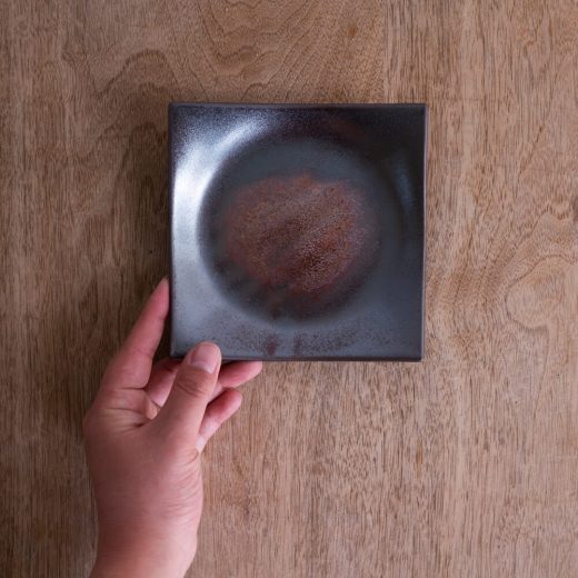 【WEB限定】 AYA銀彩 手引き正角4.5皿 -器市-