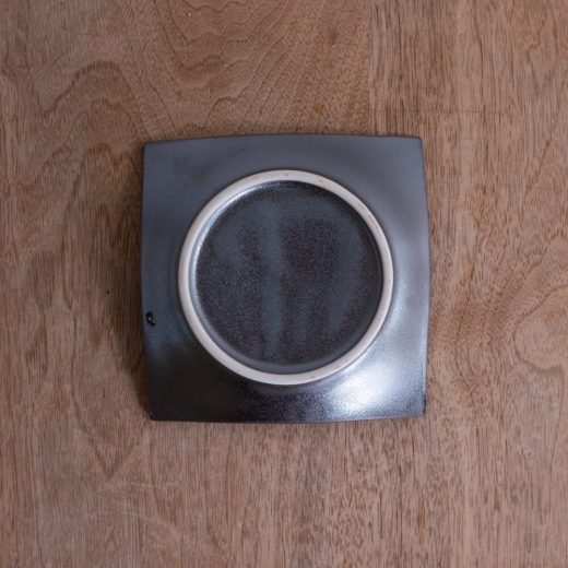 【WEB限定】 AYA銀彩 手引き正角4.5皿 -器市-